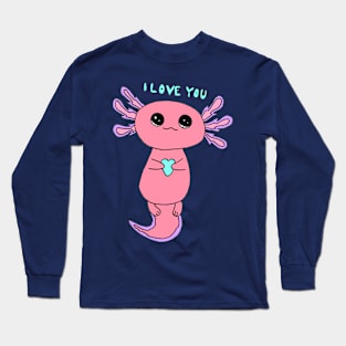 Pink Axolotl Long Sleeve T-Shirt